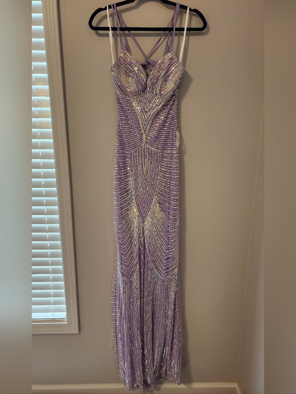 Windsor Lavender Sequins Formal Gown Size Medium, NWT